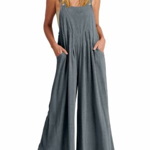 Plus Size Wide Leg Overalls Jumpsuit