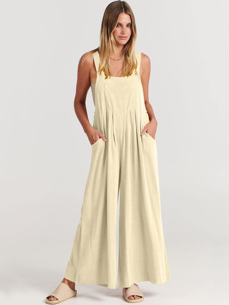 Plus Size Wide Leg Overalls Jumpsuit