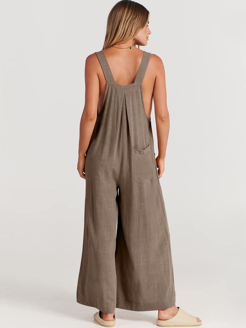 Plus Size Wide Leg Overalls Jumpsuit