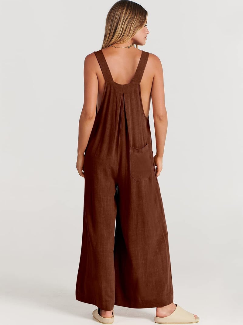 Plus Size Wide Leg Overalls Jumpsuit