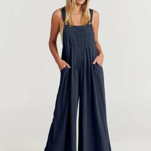 Plus Size Wide Leg Overalls Jumpsuit