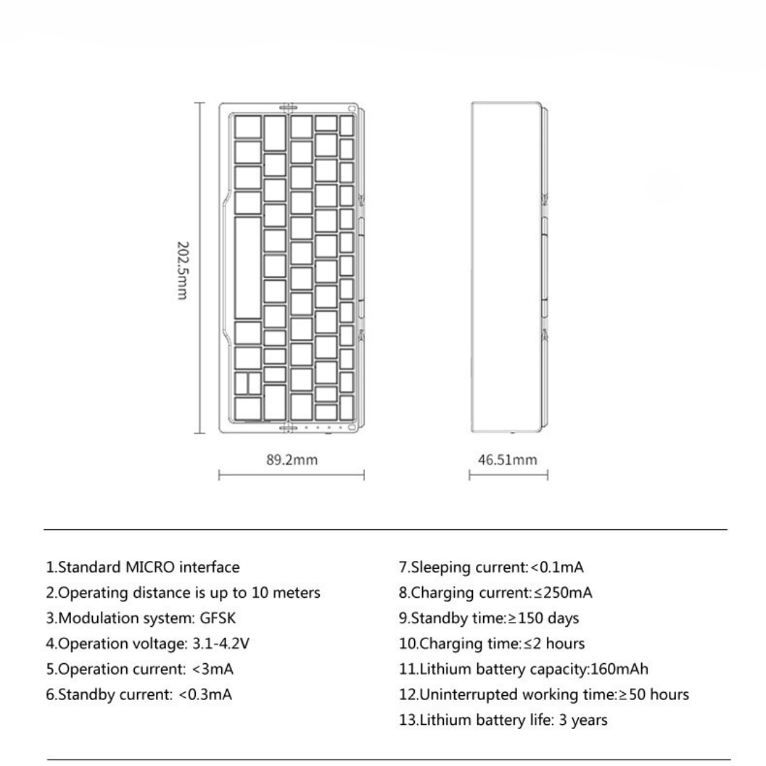 Pocket Board (BOW) - The Most Versatile Mini Bluetooth Folding Wireless Keyboard