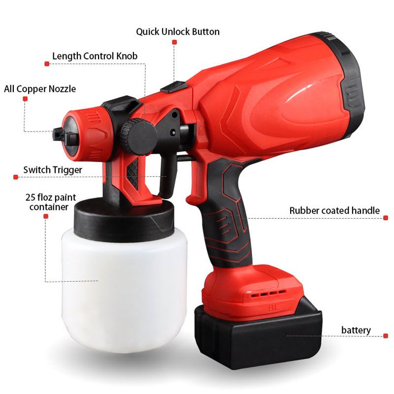 Teepor Portable Automatic High-pressure Paint Spray Gun