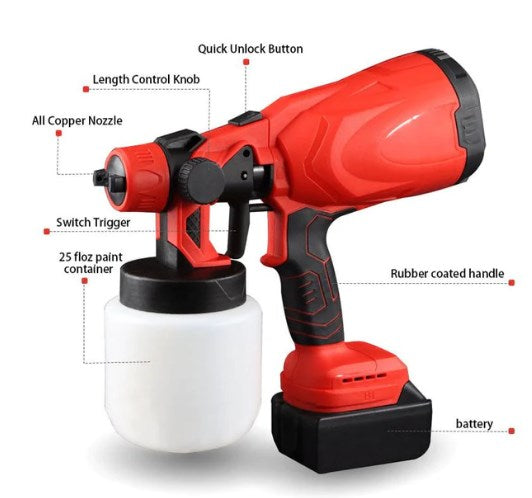 Pousbo Portable Automatic High-pressure Paint Spray Gun