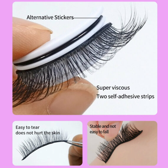 Reusable Self Adhesive Eyelashes - Application In 3 Seconds