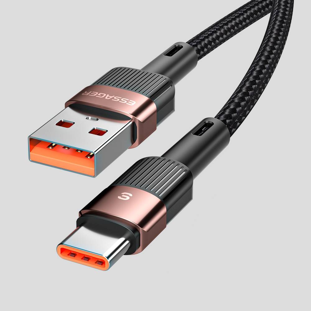 Rocklon 6A USB Type C Cable For Huawei P30 Pro 66W Fast Charging Wire USB-C Charger Data Cord For Samsung