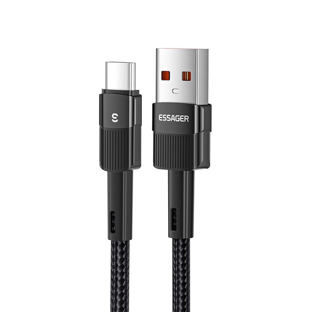 Rocklon 6A USB Type C Cable For Huawei P30 Pro 66W Fast Charging Wire USB-C Charger Data Cord For Samsung