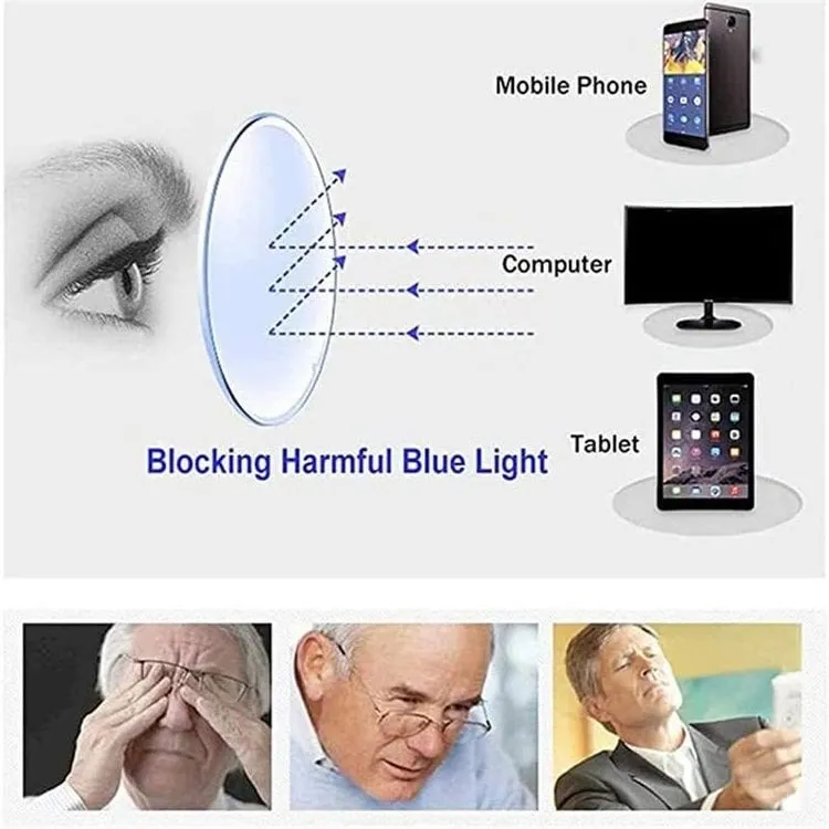 Sapphire High Hardness Anti-blue Progressive Far And Near Dual-Use Reading Glasses