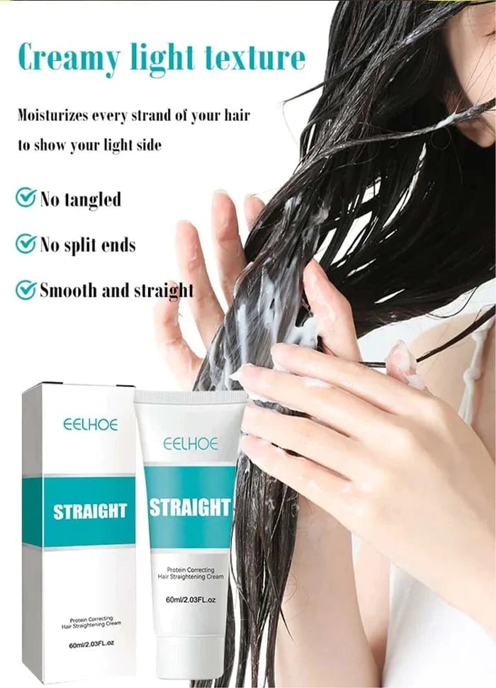 (Save 45% on limited time purchase) - Silk and Keratin Treatment Hair Straightening Cream