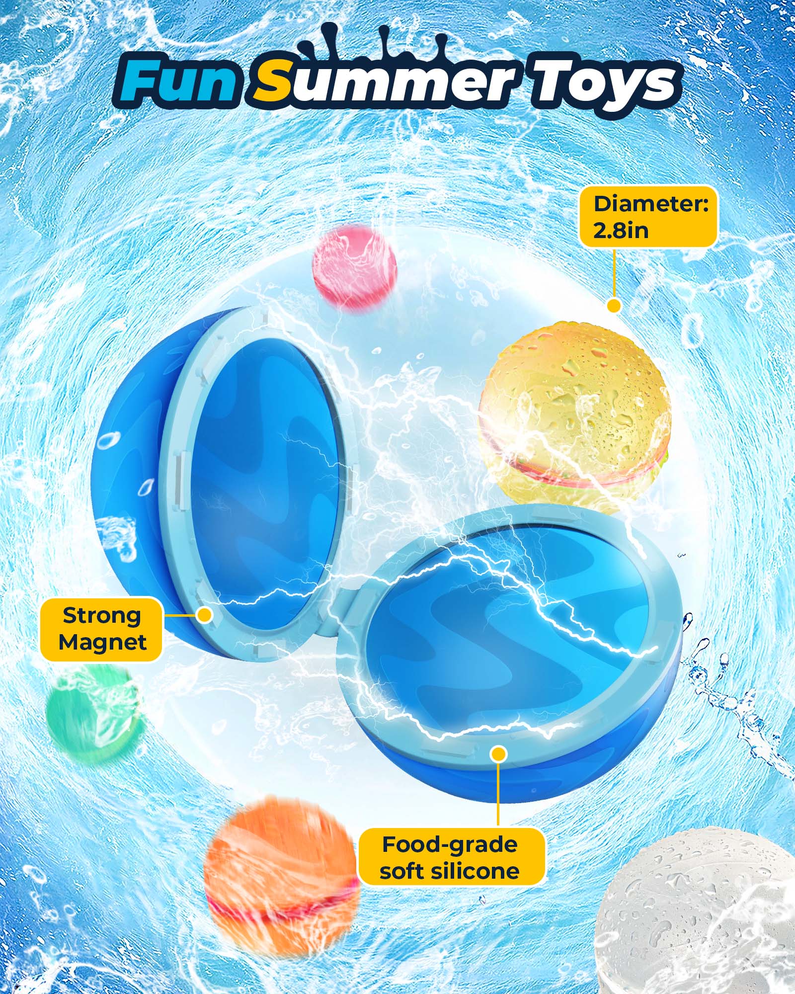 Soppycid Reusable Water Balloons (Classic Transparent)