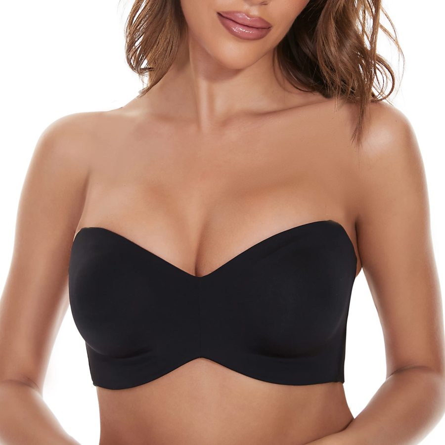 Niersp Stay Put Full Support Non-Slip Bandeau Bra