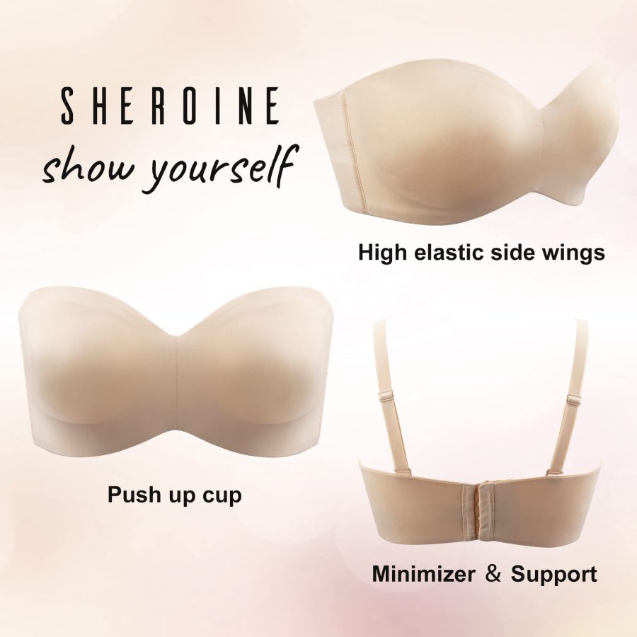 Niersp Stay Put Full Support Non-Slip Bandeau Bra