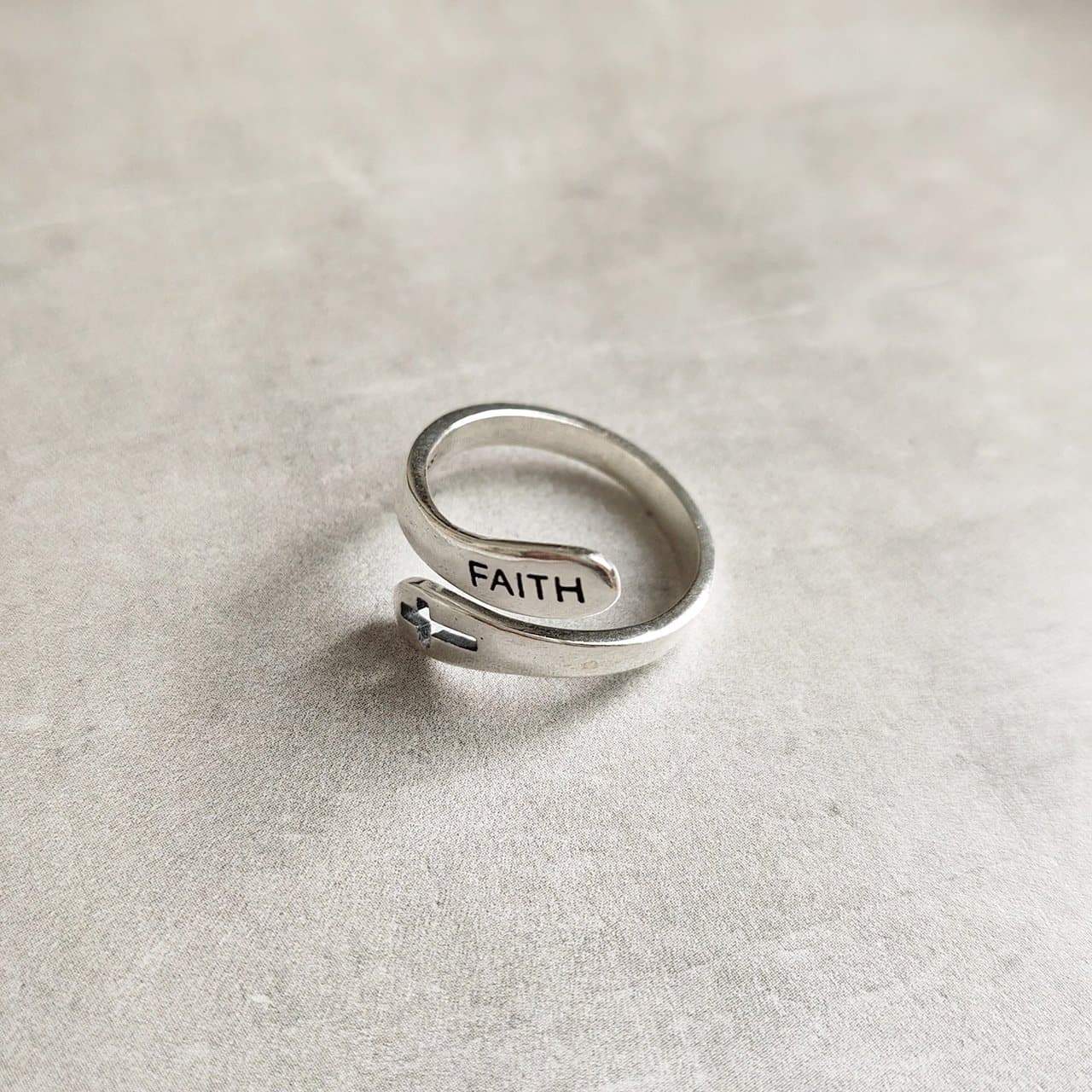 STERLING SILVER FAITH RING