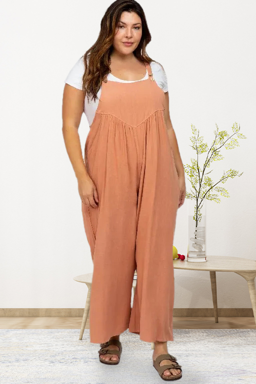 Straps Bib Overalls Wide Leg Jumpsuit