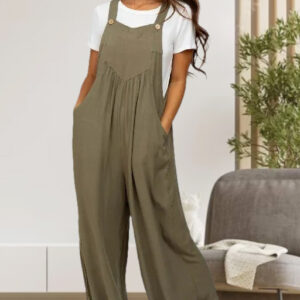 Straps Bib Overalls Wide Leg Jumpsuit