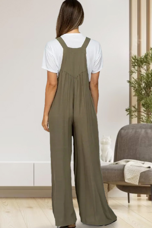 Straps Bib Overalls Wide Leg Jumpsuit