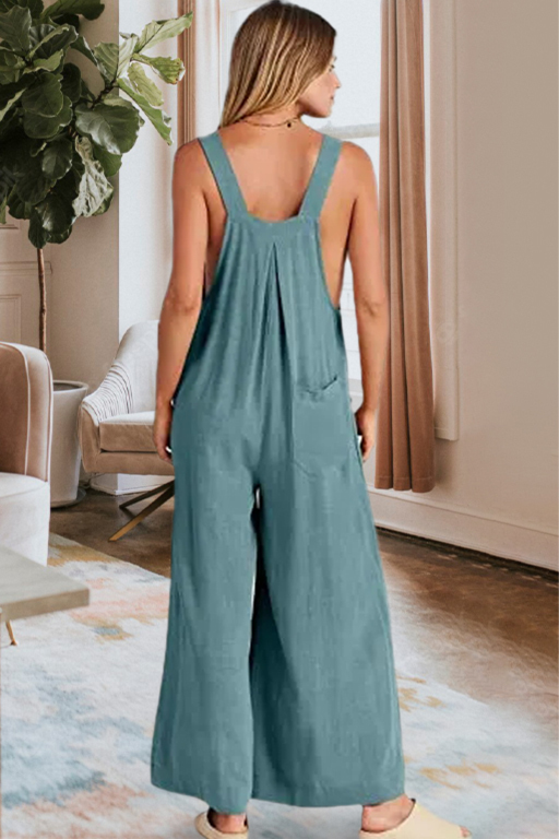 Straps Bib Overalls Wide Leg Jumpsuit