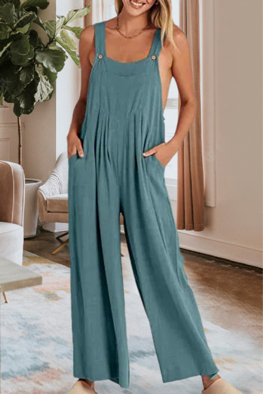 Straps Bib Overalls Wide Leg Jumpsuit