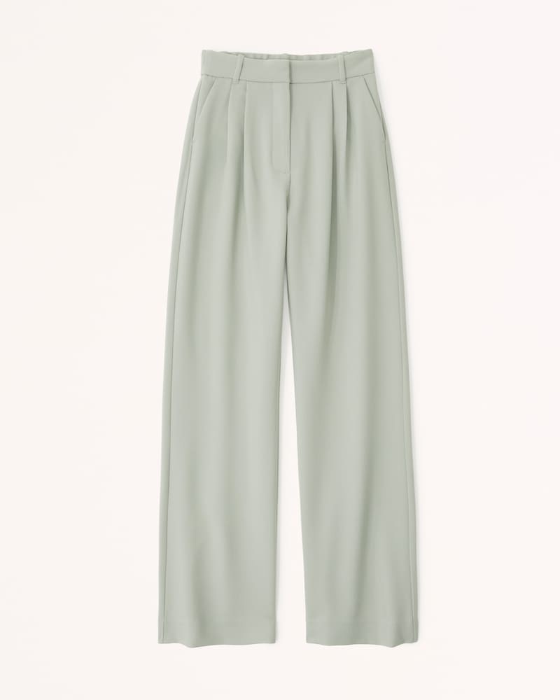 Summer 2023 Icy Tailored Lightweight Wide-Leg Pants