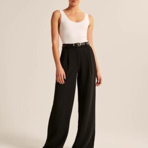 Summer 2023 Icy Tailored Lightweight Wide-Leg Pants