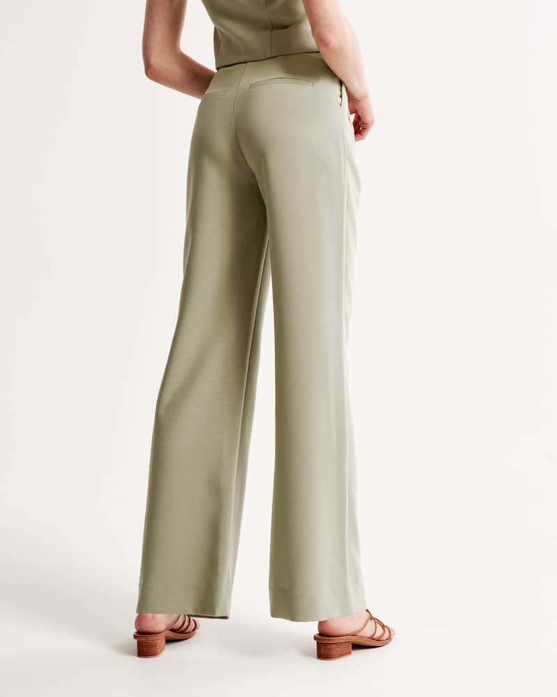 Summer 2023 Icy Tailored Lightweight Wide-Leg Pants