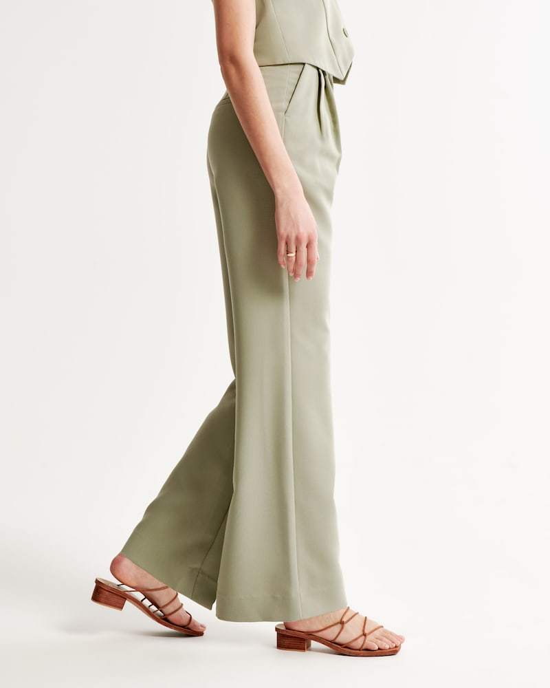 Summer 2023 Icy Tailored Lightweight Wide-Leg Pants