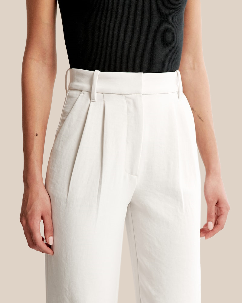 Summer 2023 Icy Tailored Lightweight Wide-Leg Pants