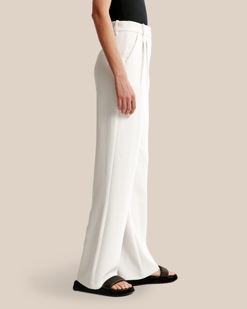 Summer 2023 Icy Tailored Lightweight Wide-Leg Pants