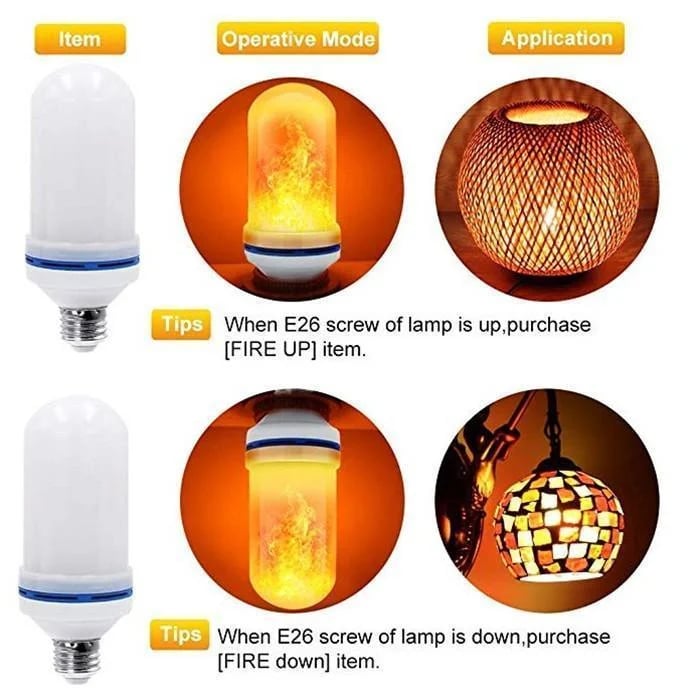 Summer Hot Sale - LED Flame Effect Light Bulb-With Gravity Sensing Effect