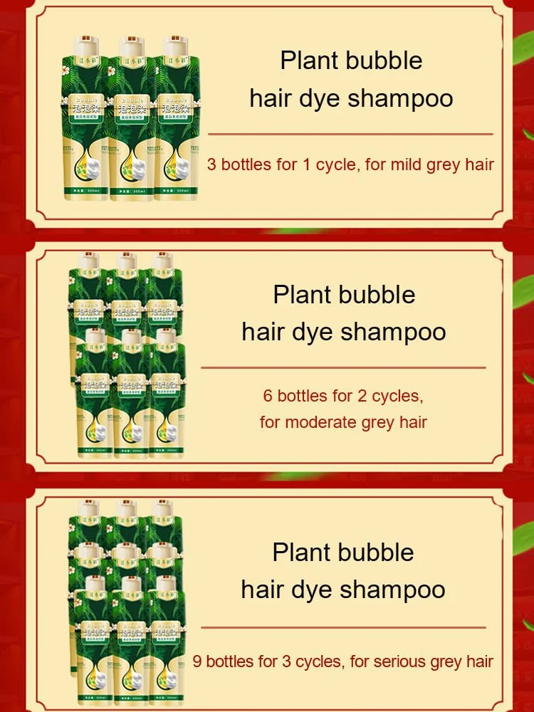 (SUMMER HOT SALE 49% OFF) Plant Bubble Hair Dye Shampoo