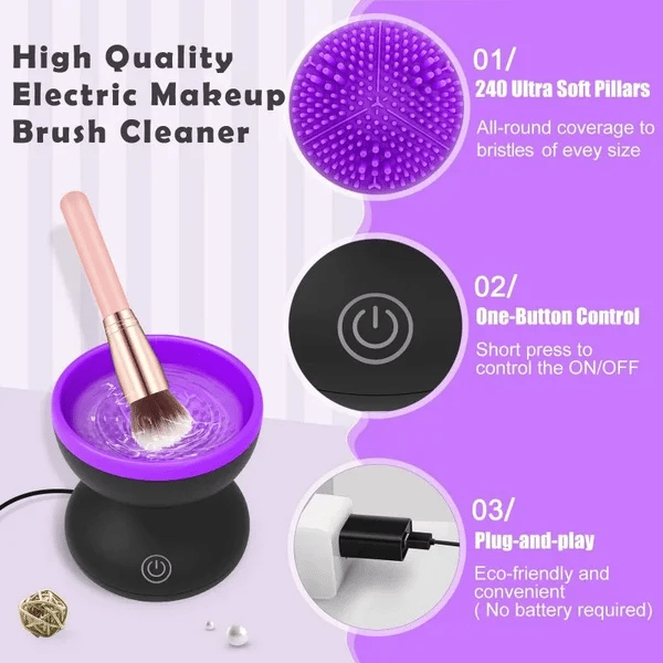 (Summer Hot Sale Now - SAVE 48% OFF) 2023 BEST SELLER Electric Makeup Brush Cleaner Machine