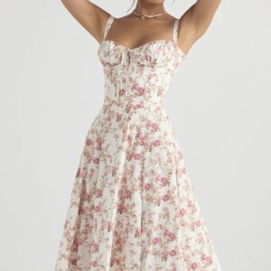 (Summer Sale 49% OFF) - Carmen Print Bustier Sundress