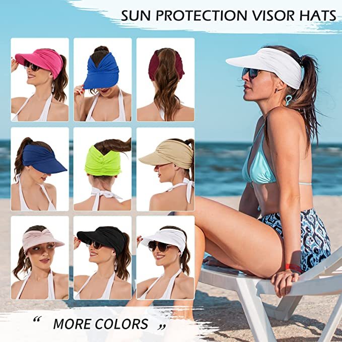 Summer Sun Visor Ponytail Hat