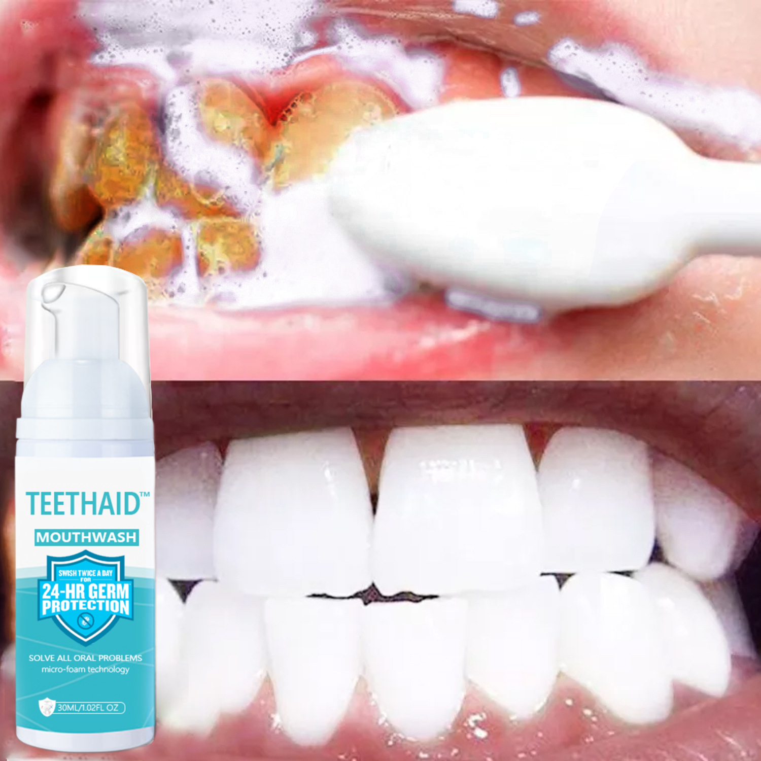 Teethaid - Pure Herbal Teeth Whitening & Mouth Repair Mousse