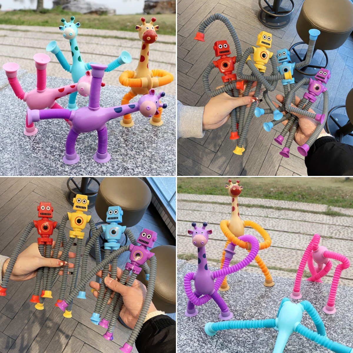 Telescopic Suction Cup Giraffe/Robot Toy