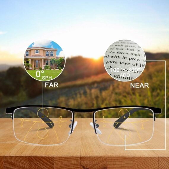 Titanium Progressive Far And Near Dual Use Reading Glasses Lulunami 2342