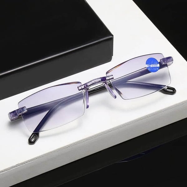 Titanium progressive far and near dual-use reading glasses