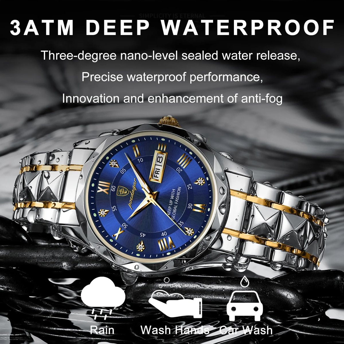 Waterproof Top Brand Luxury Man Wristwatch With Luminous