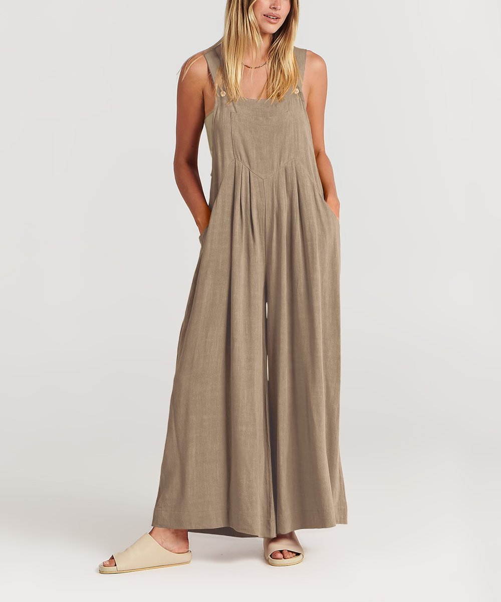 Wide Leg Overalls Straps Jumpsuit