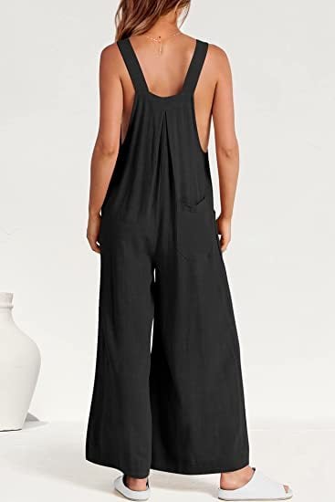 Wide Leg Overalls Straps Jumpsuit