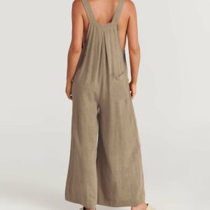 Wide Leg Overalls Straps Jumpsuit