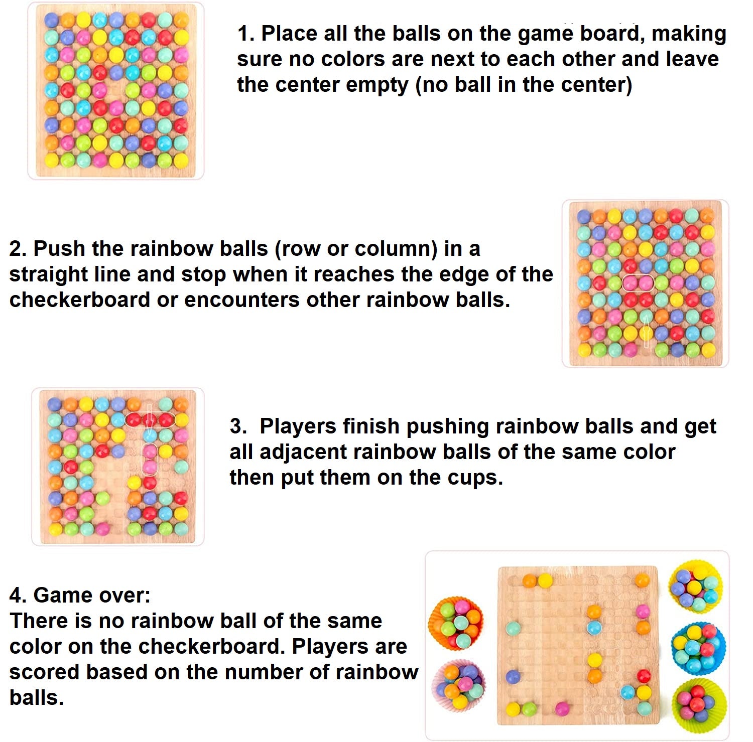 Wooden Board Bead Game