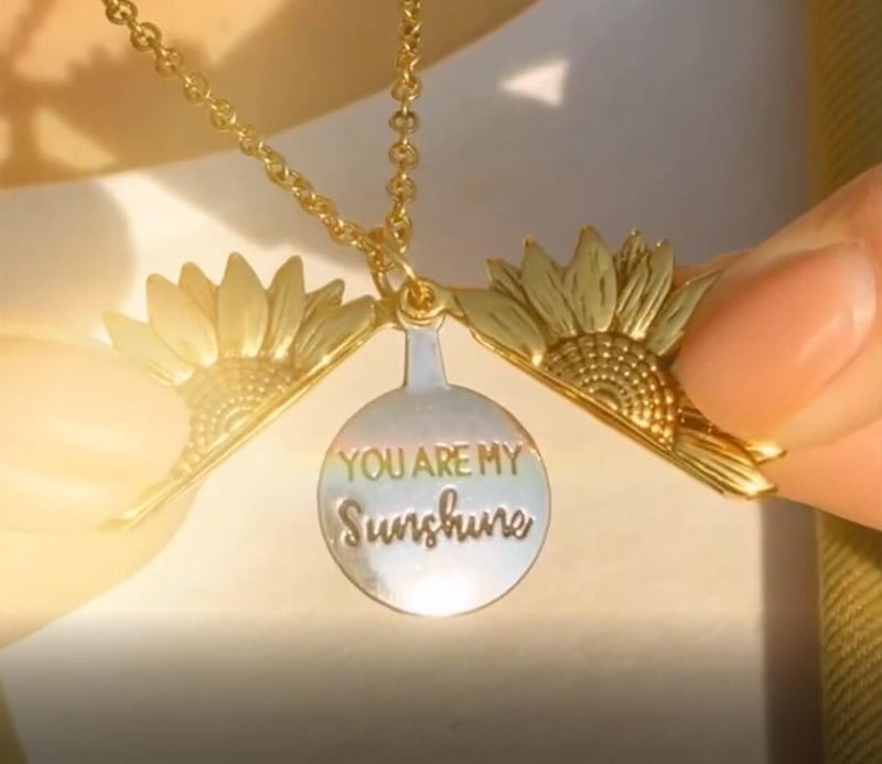 You Are My Sunshine - Sunflower Necklace With Gift Box