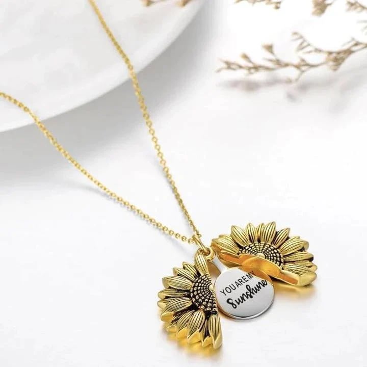 You Are My Sunshine - Sunflower Necklace With Gift Box