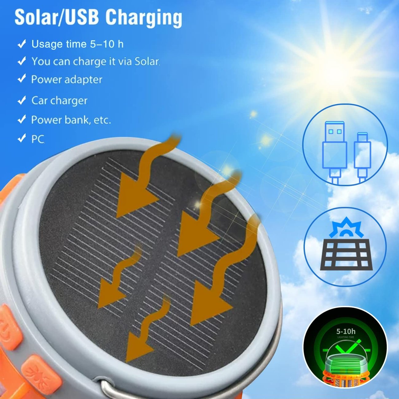 2023 Multifunctional Solar camping Mosquito Killer Lamp