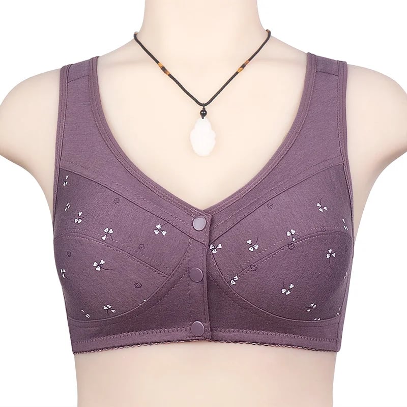 2023 New Design for Senior Front Closure Cotton Bra