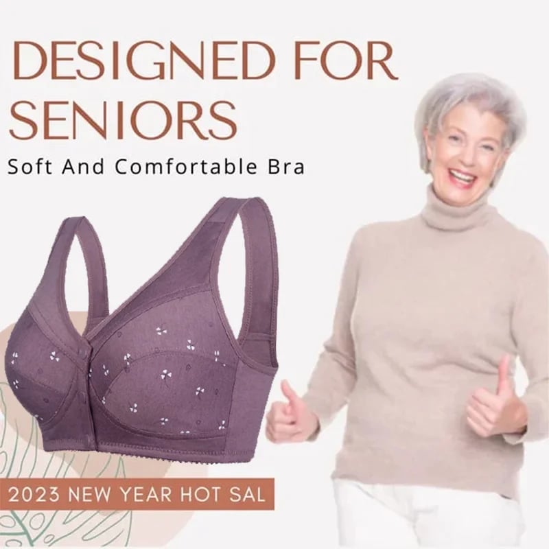 2023 New Design for Senior Front Closure Cotton Bra