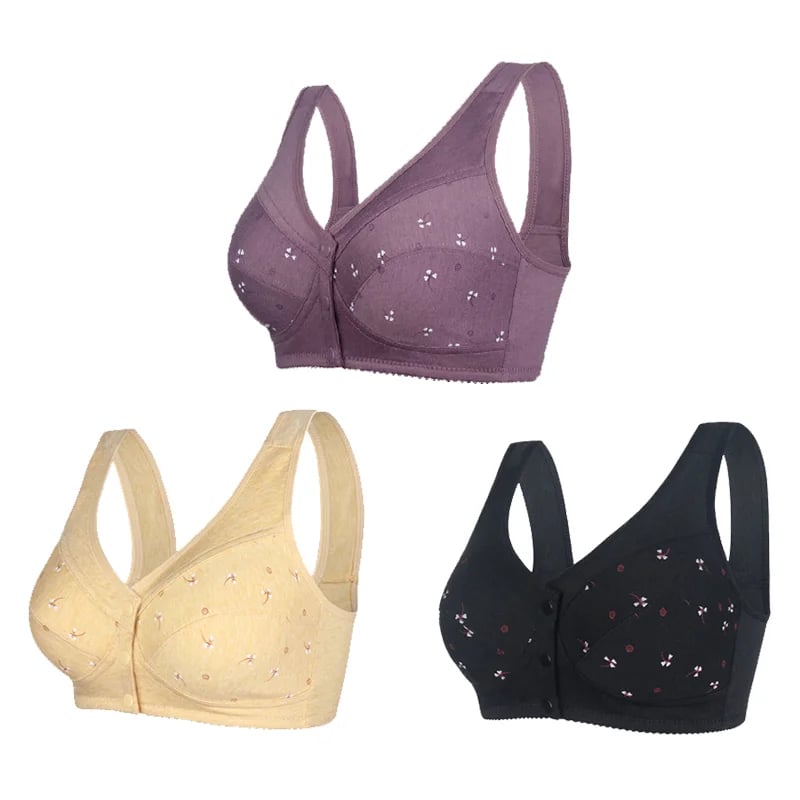 2023 New Design for Senior Front Closure Cotton Bra