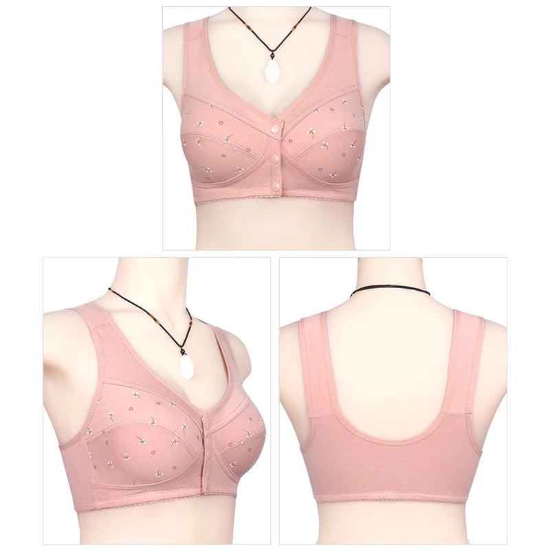 2023 New Design for Senior Front Closure Cotton Bra