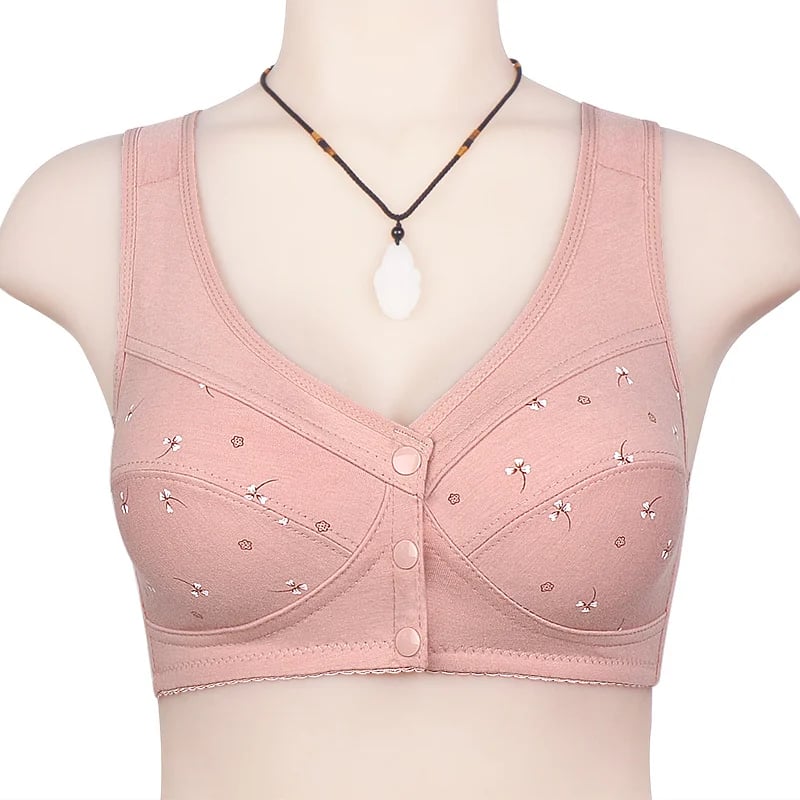 2023 New Design for Senior Front Closure Cotton Bra